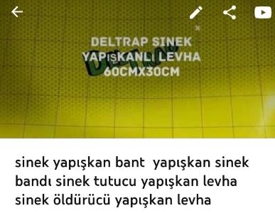 Deltrap YAPIŞKANLI EFK EFC SINEK LEVHASI TUZAK 